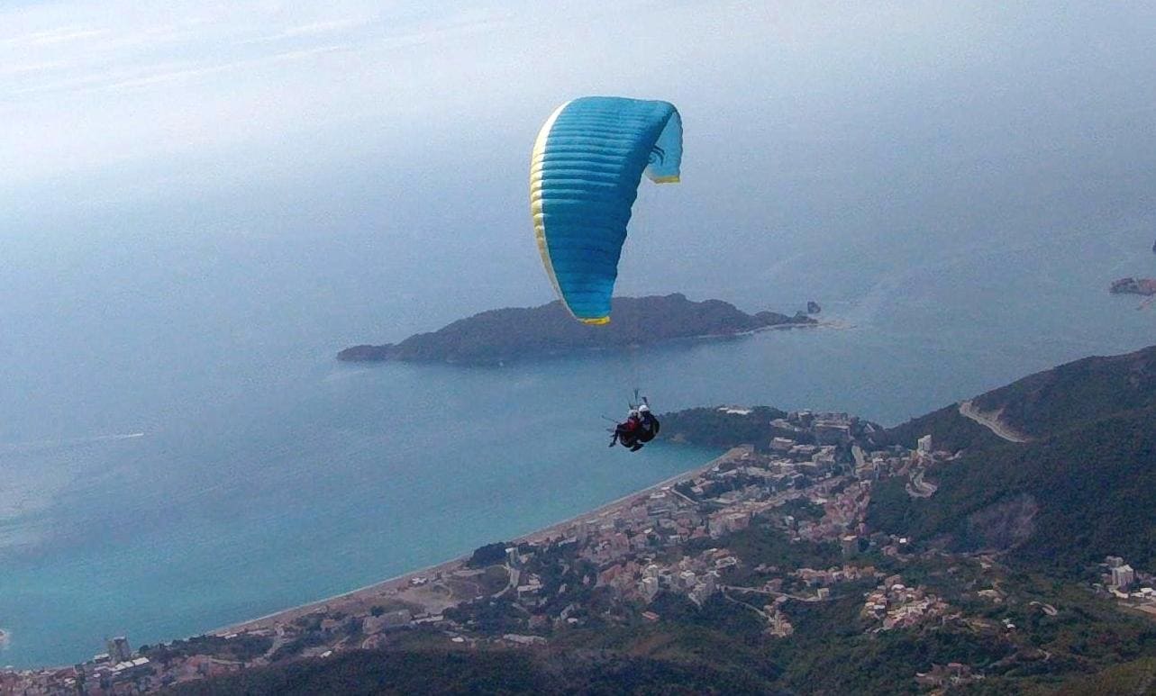 becici paragliding montenegro budva riviera 1283